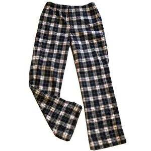 Mimi Maternity plaid straight leg mid rise black white pants trousers …